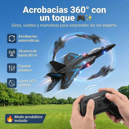 Avión RC Premium™ 25cm – Vuelo Estable y Acrobático
