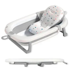 Bañera Plegable Bebe con Cojin Ergonomico y Termometro - JUPPLIES
